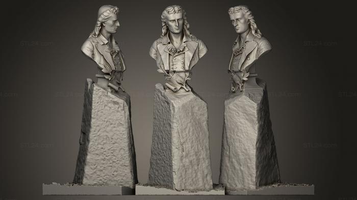 Бюсты и барельефы известных личностей (Фридрих Шиллер, BUSTC_0203) 3D модель для ЧПУ станка